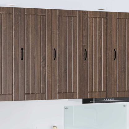 vidaXL Wall Cabinet LUCCA Brown Oak 40 x 31 x 100 cm Engineered Wood 1