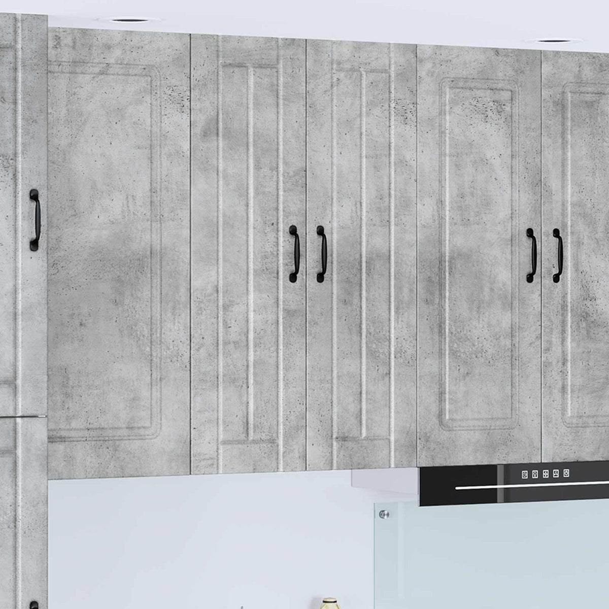 vidaXL Kitchen Wall Cabinet "Lucca" Engineered Wood Concrete Grey