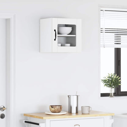vidaXL Wall Glass Cabinet PORTO High Gloss White 40 x 31 x 40 cm 4