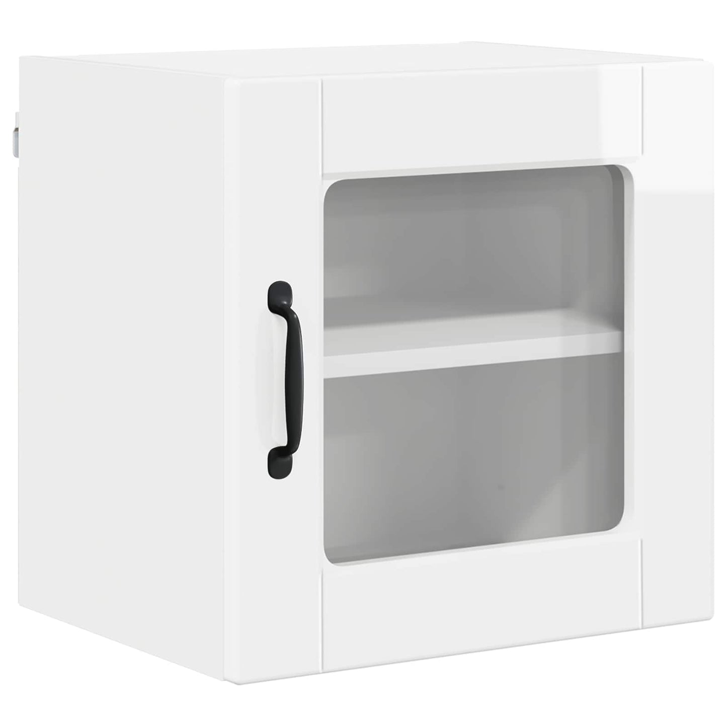 vidaXL Wall Glass Cabinet PORTO High Gloss White 40 x 31 x 40 cm 2