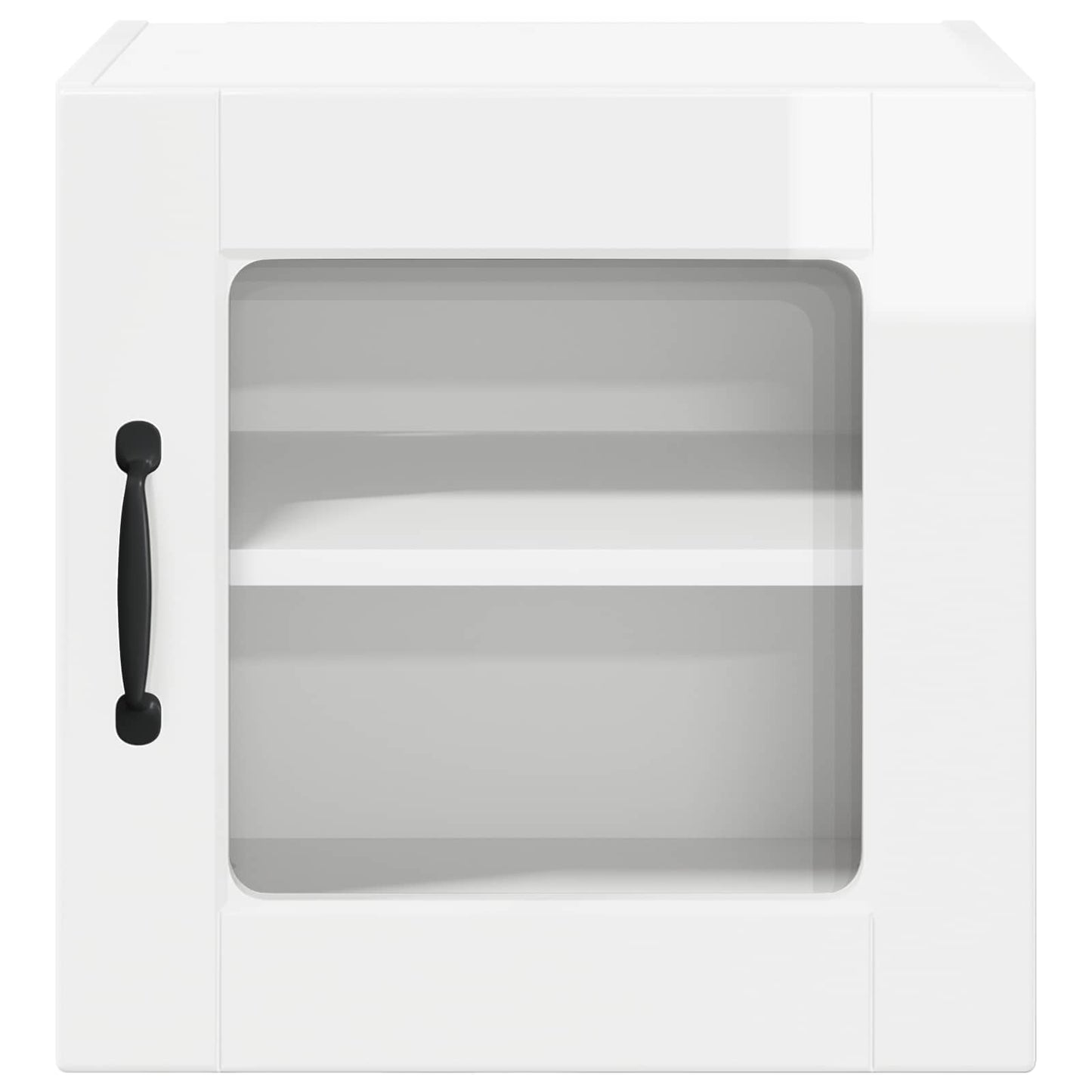vidaXL Wall Glass Cabinet PORTO High Gloss White 40 x 31 x 40 cm 6