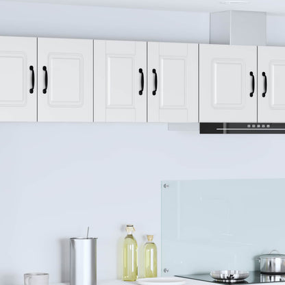 vidaXL Wall Cabinet PORTO 2 pcs White Engineered Wood 1