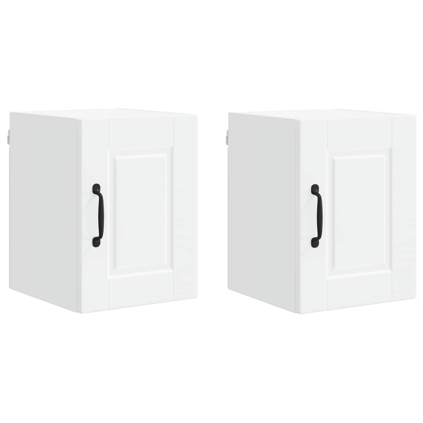 vidaXL Wall Cabinet PORTO 2 pcs White Engineered Wood 2