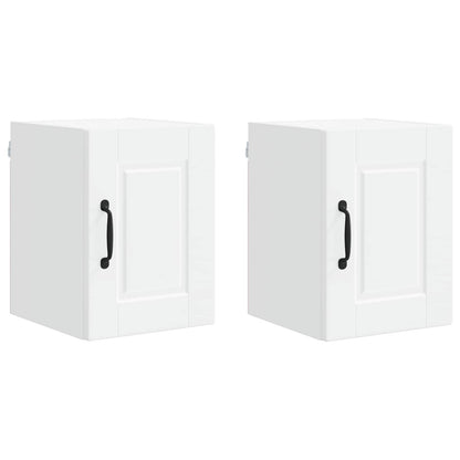 vidaXL Wall Cabinet PORTO 2 pcs White Engineered Wood 2