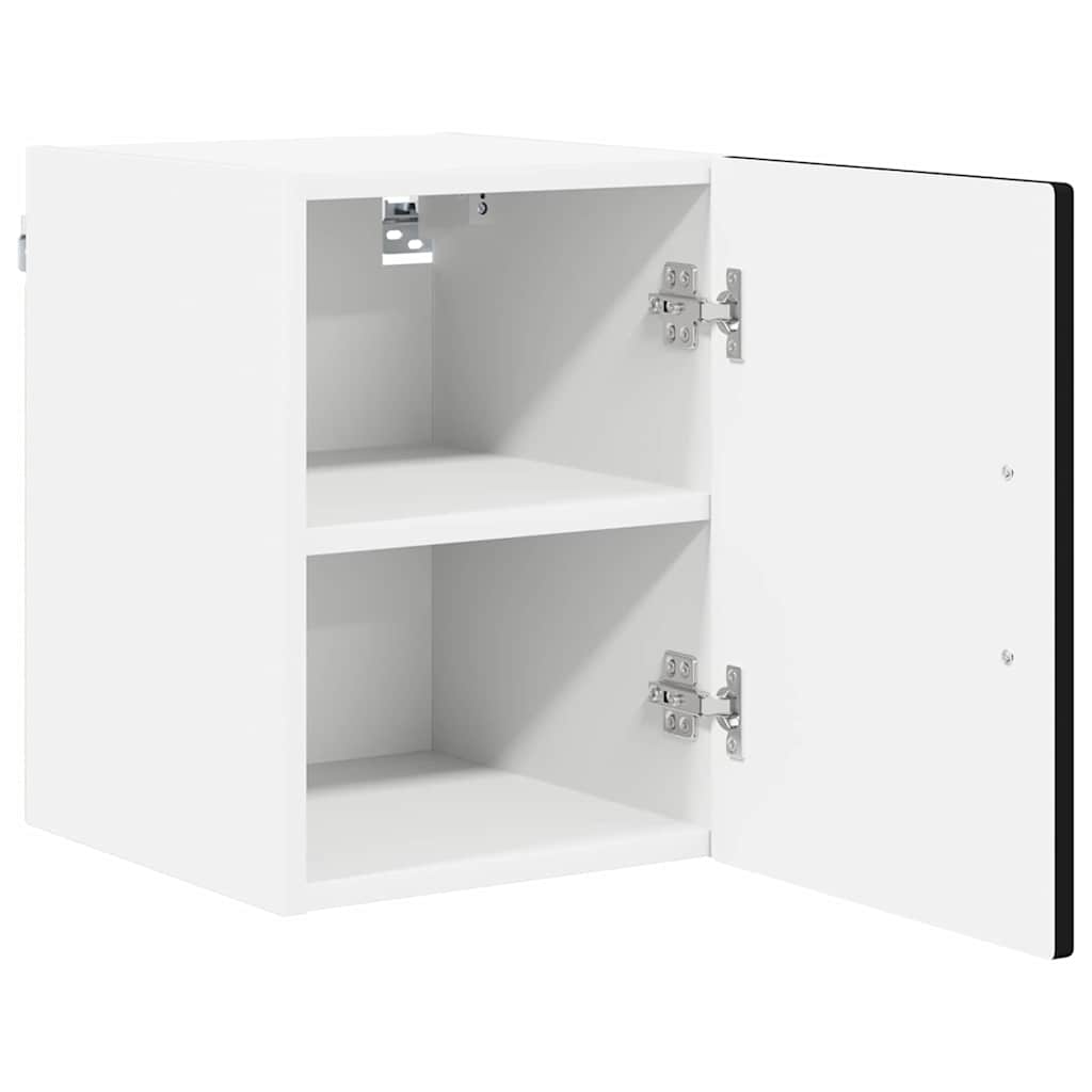vidaXL Wall Cabinet PORTO 2 pcs Black Engineered Wood 6