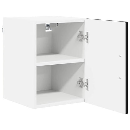 vidaXL Wall Cabinet PORTO 2 pcs Black Engineered Wood 6