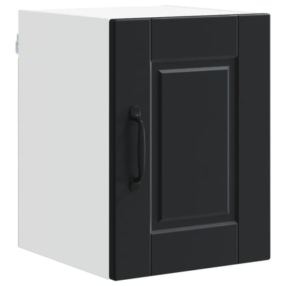 vidaXL Wall Cabinet PORTO 2 pcs Black Engineered Wood 5