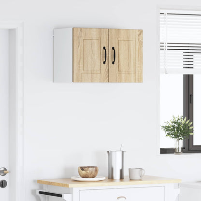 vidaXL Wall Cabinet PORTO 2 pcs Sonoma Oak Engineered Wood 4