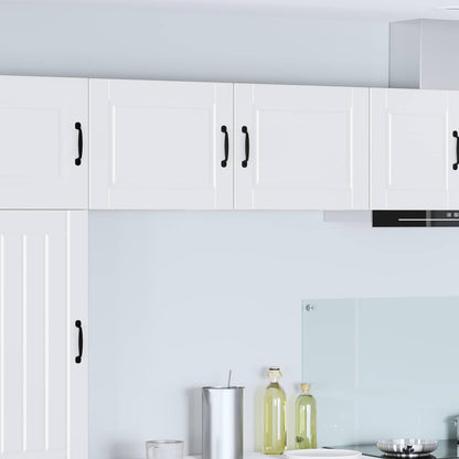 vidaXL Kitchen Wall Cabinet with Glass Door "Porto" White