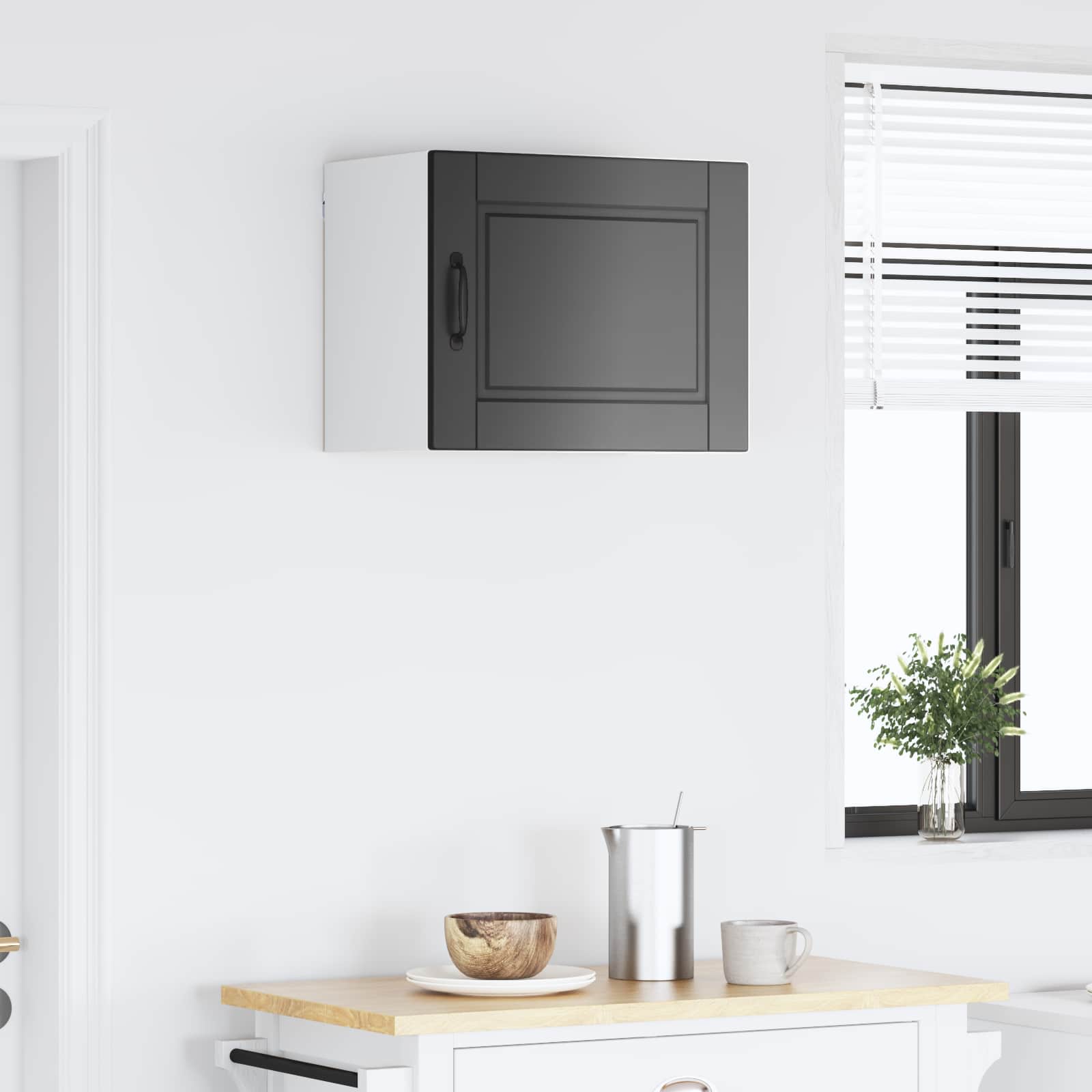 vidaXL Wall Cabinet PORTO Black 50 x 31 x 40 cm Engineered Wood 4