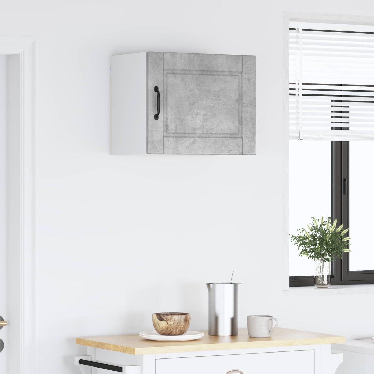 vidaXL Wall Cabinet PORTO Concrete Grey 50 x 31 x 40 cm 4