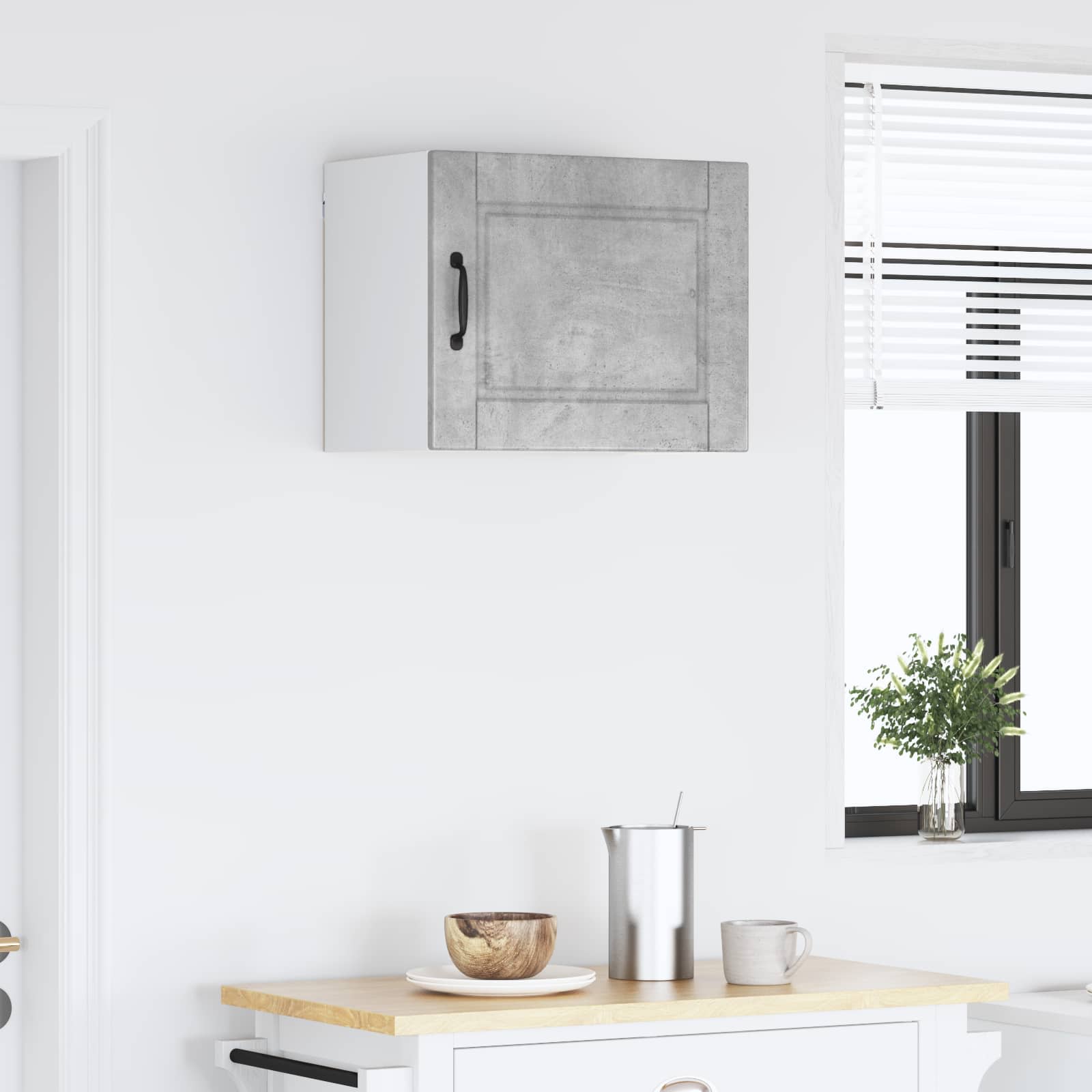 vidaXL Wall Cabinet PORTO Concrete Grey 50 x 31 x 40 cm 4