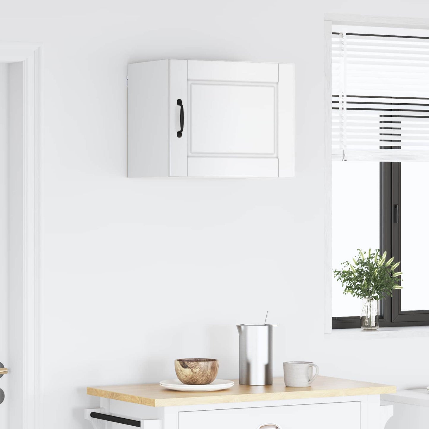 vidaXL Wall Cabinet PORTO High Gloss White 50 x 31 x 40 cm 4