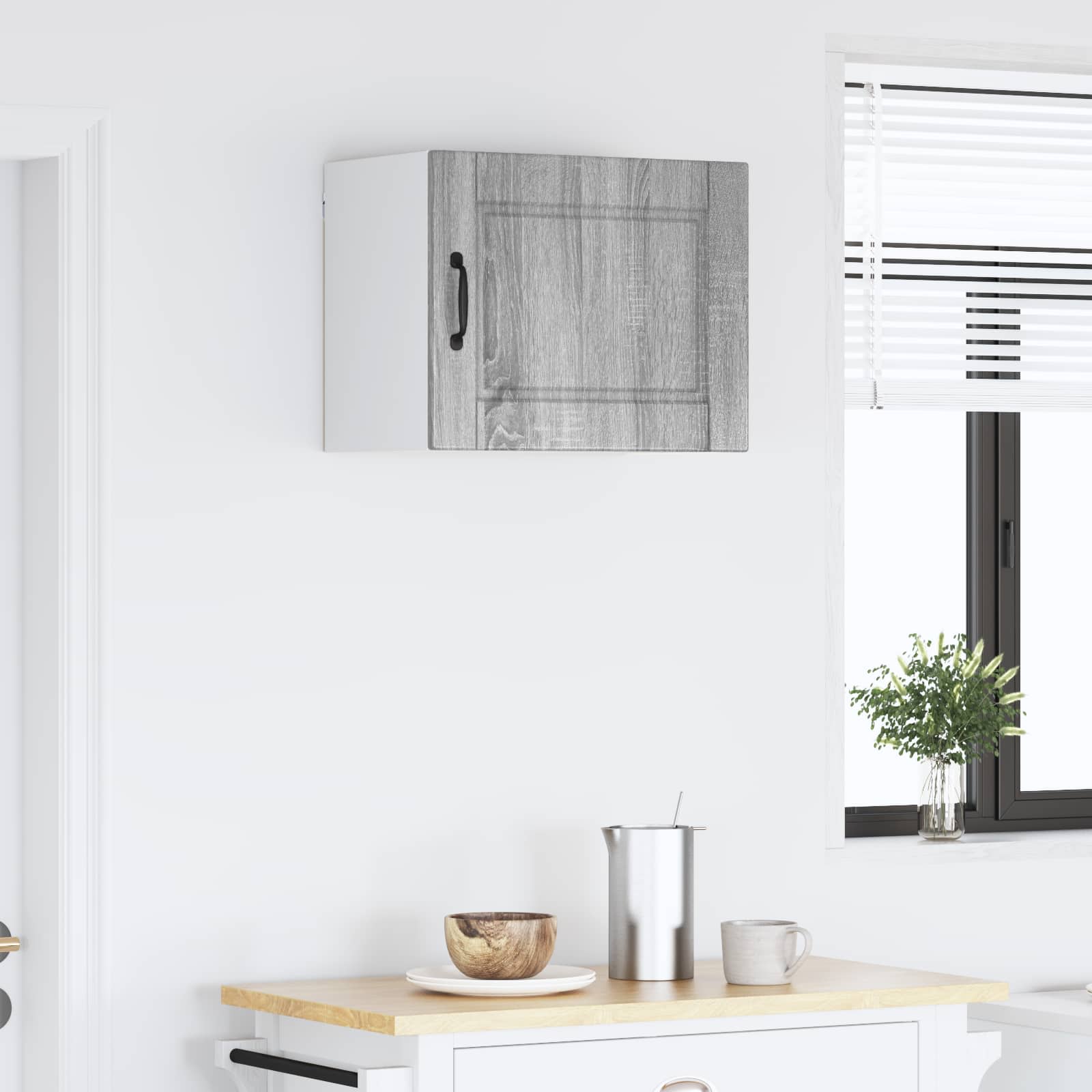 vidaXL Wall Cabinet PORTO Grey Sonoma 50 x 31 x 40 cm Engineered Wood 4