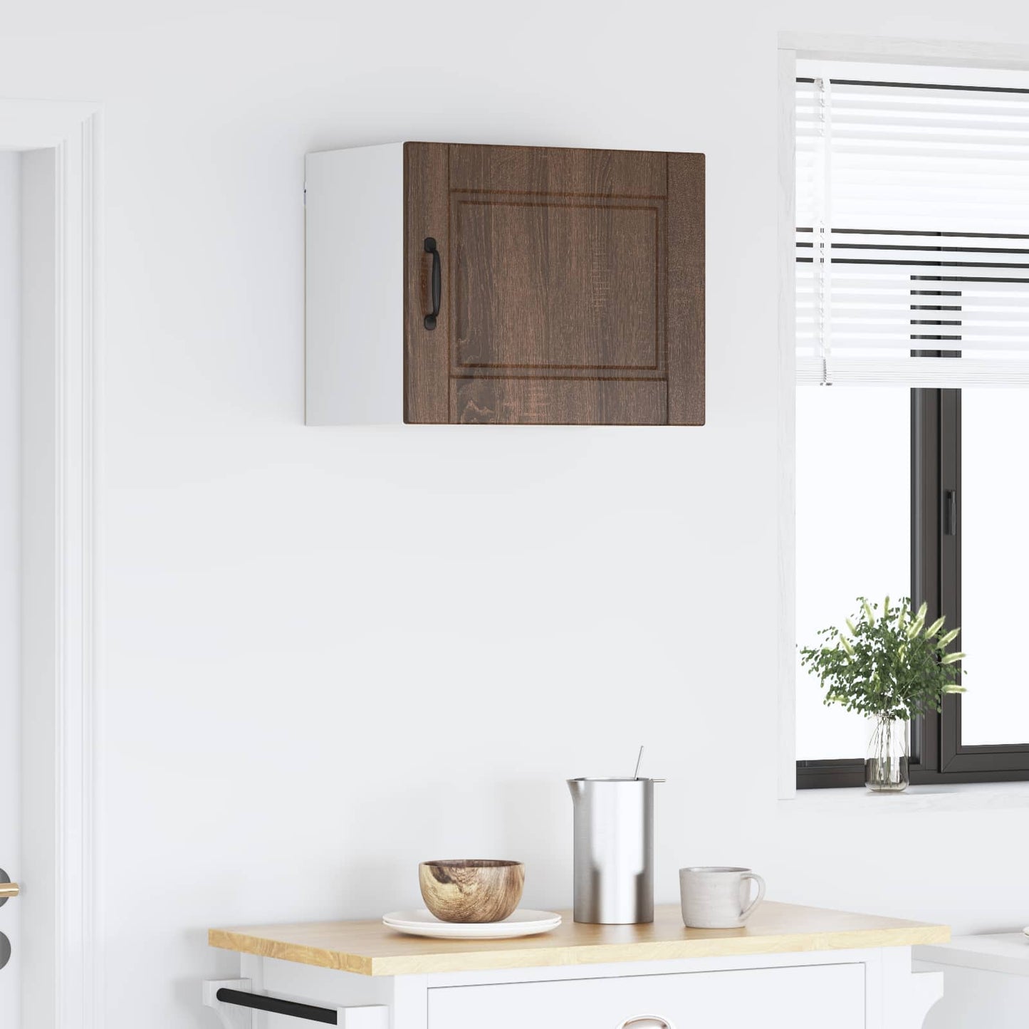 vidaXL Wall Cabinet PORTO Brown Oak 50 x 31 x 40 cm Engineered Wood 4