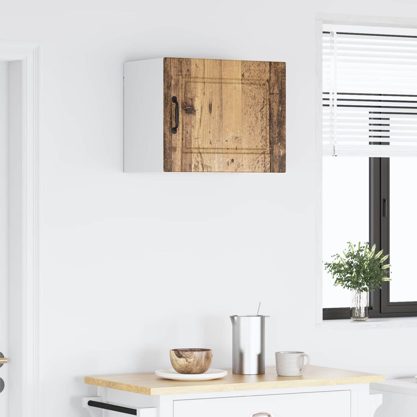 vidaXL Wall Cabinet PORTO Old Wood 50 x 31 x 40 cm Engineered Wood 4