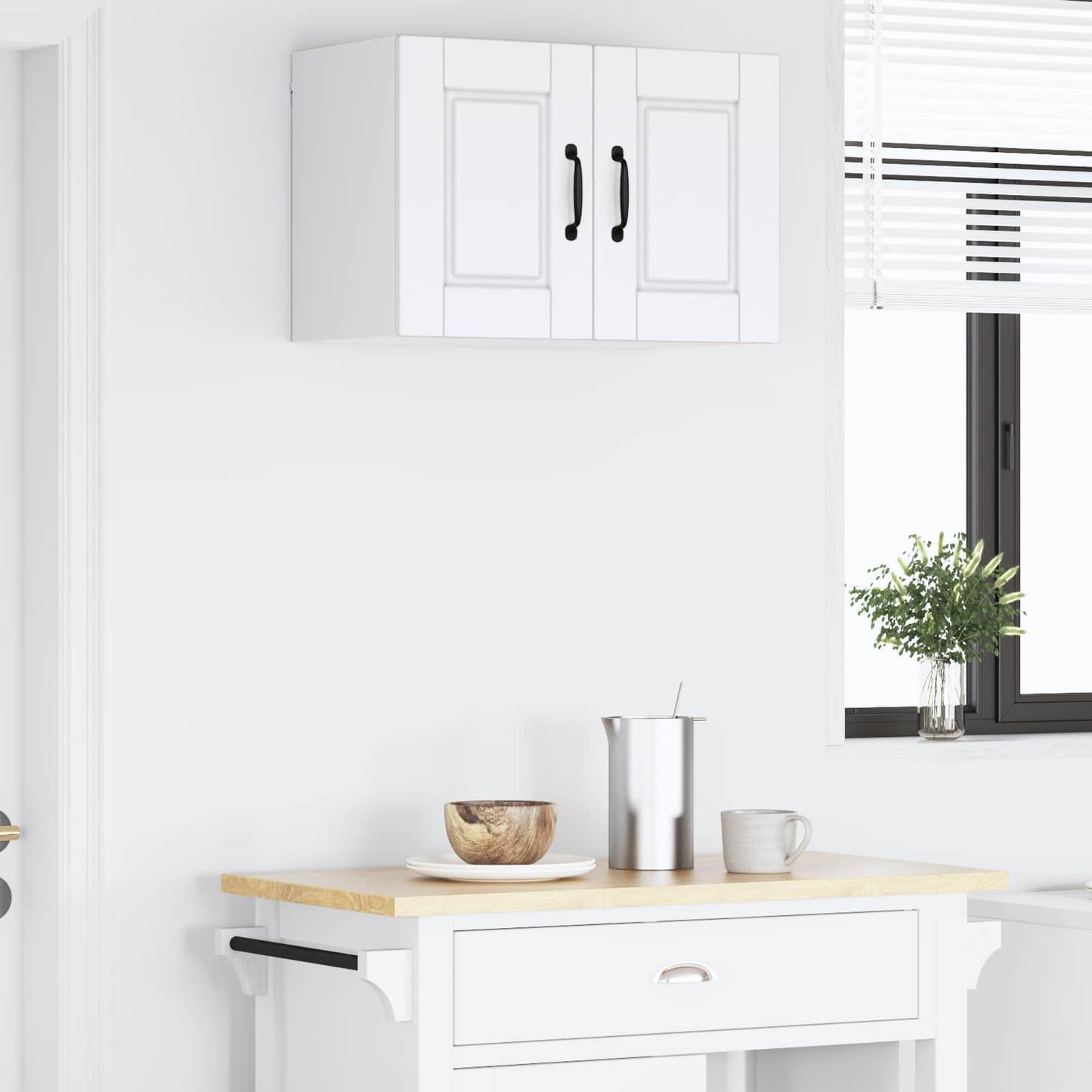 vidaXL Wall Cabinet PORTO White 60 x 31 x 40 cm Engineered Wood 4
