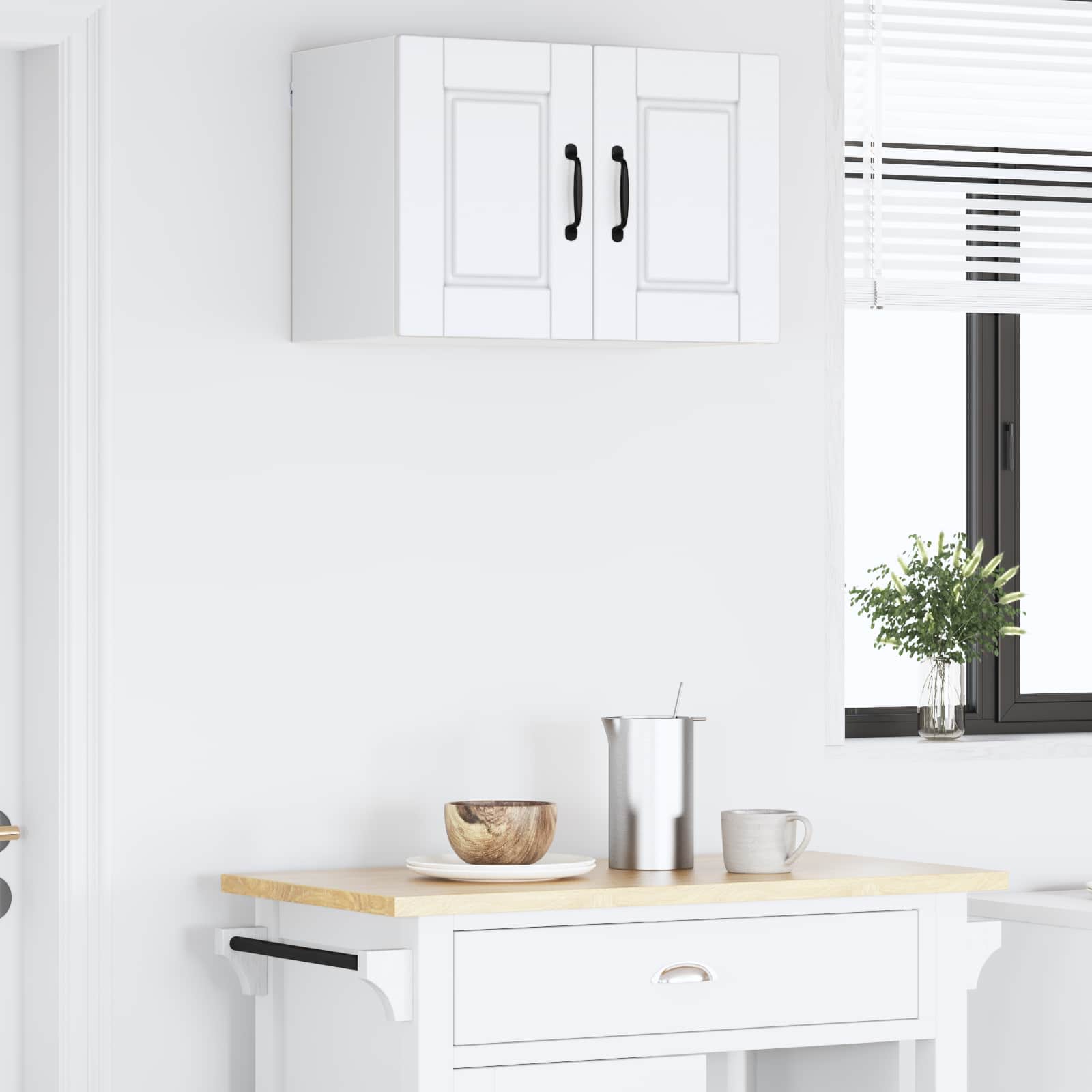 vidaXL Wall Cabinet PORTO White 60 x 31 x 40 cm Engineered Wood 4