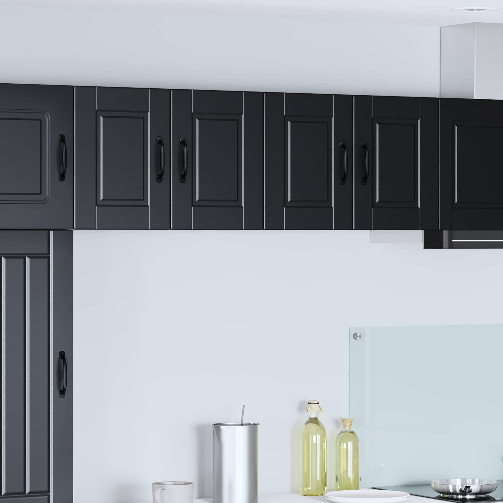 vidaXL Wall Cabinet PORTO Black 60 x 31 x 40 cm Engineered Wood 1