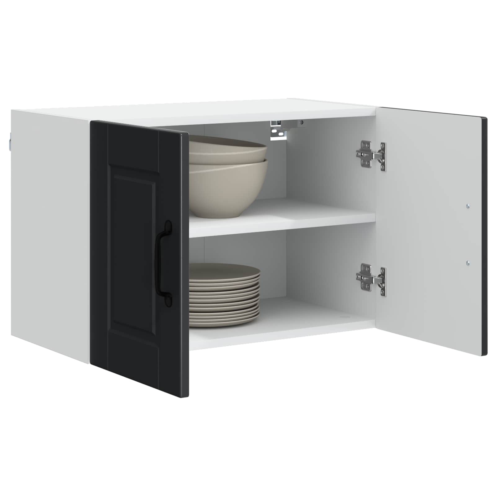vidaXL Wall Cabinet PORTO Black 60 x 31 x 40 cm Engineered Wood 3