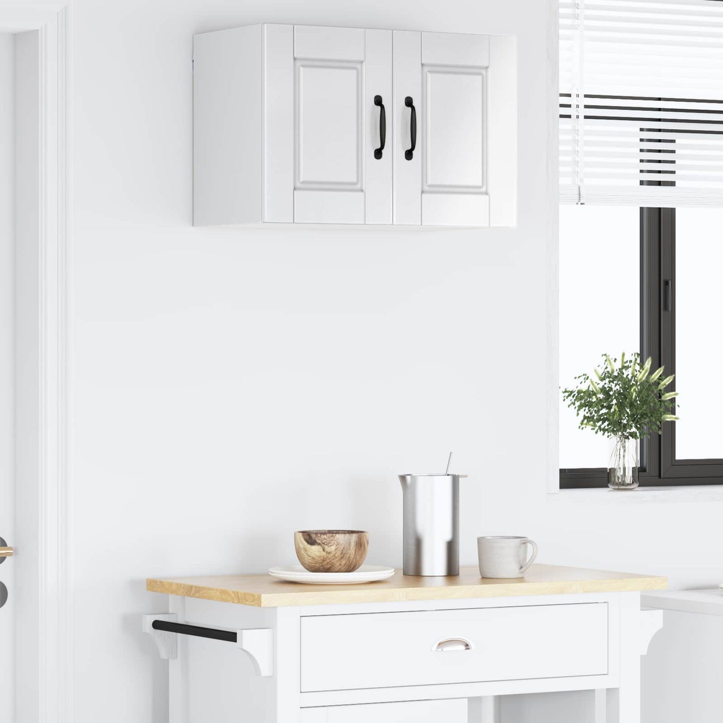 vidaXL Wall Cabinet PORTO High Gloss White 60 x 31 x 40 cm 4