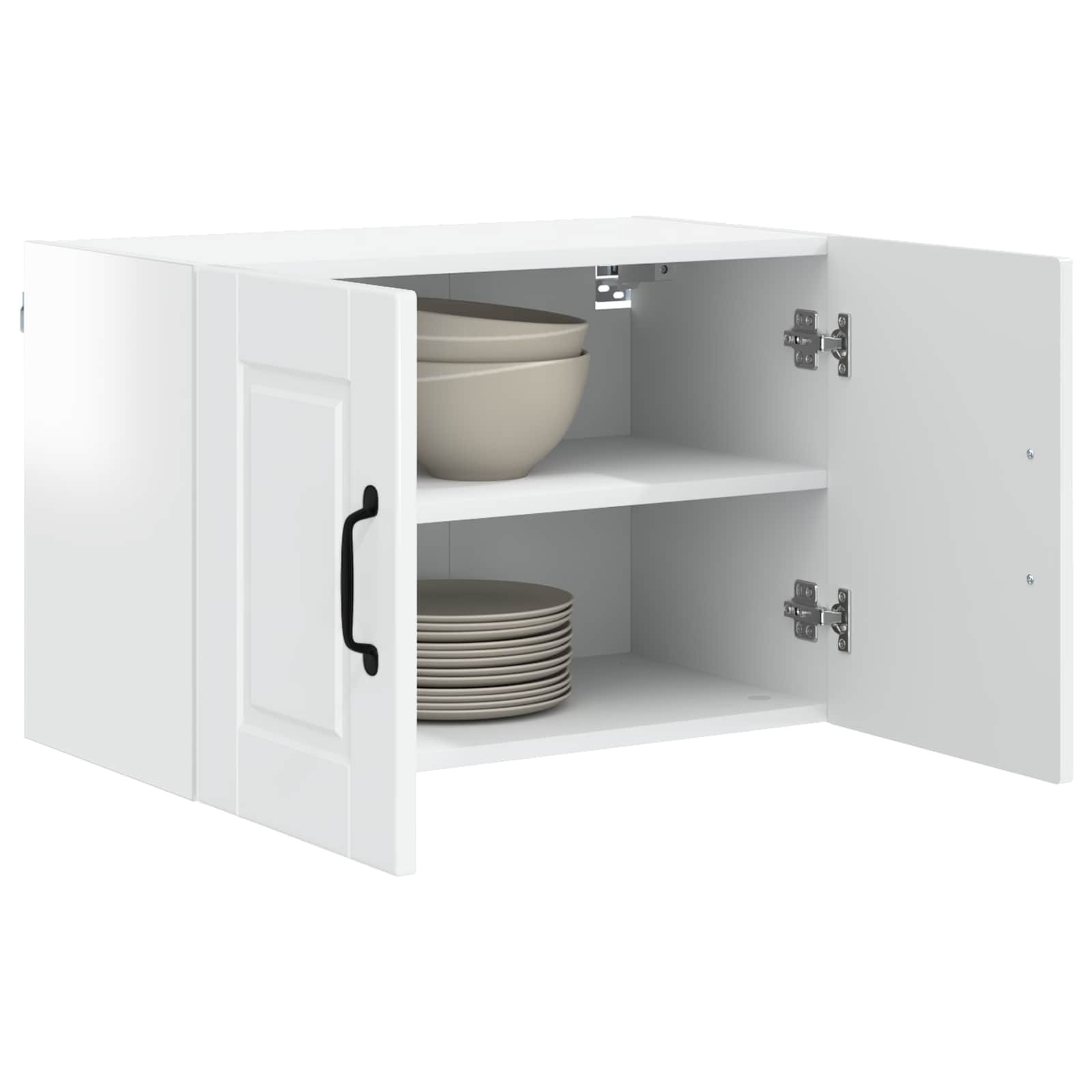 vidaXL Wall Cabinet PORTO High Gloss White 60 x 31 x 40 cm 3