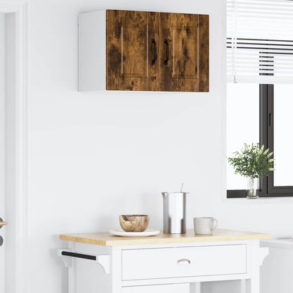 vidaXL Wall Cabinet PORTO Smoked Oak 60 x 31 x 40 cm Engineered Wood 4