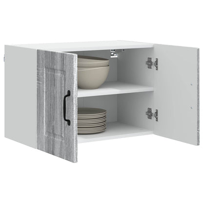 vidaXL Wall Cabinet PORTO Grey Sonoma 60 x 31 x 40 cm Engineered Wood 3