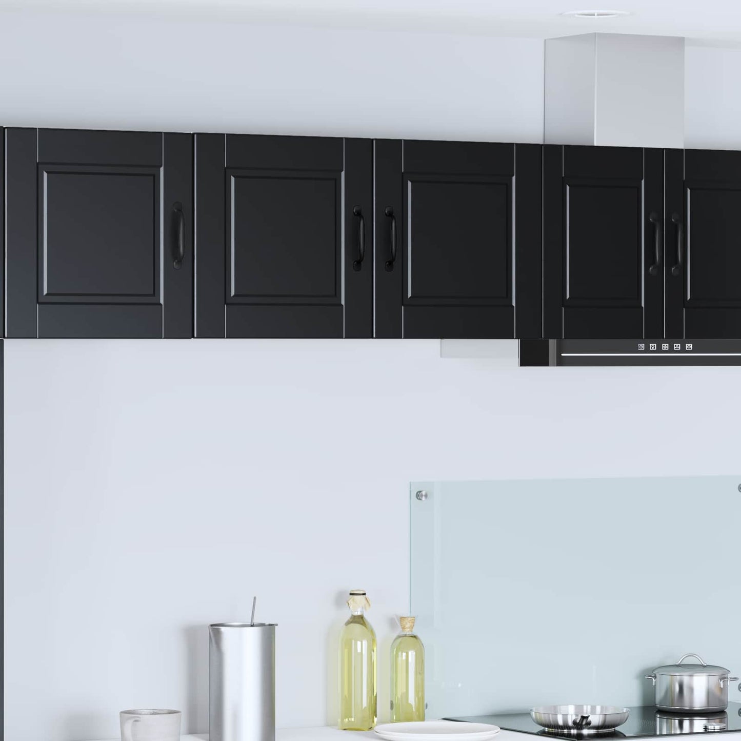 vidaXL Wall Cabinet PORTO Black 80 x 31 x 40 cm Engineered Wood 1