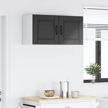 vidaXL Wall Cabinet PORTO Black 80 x 31 x 40 cm Engineered Wood 4