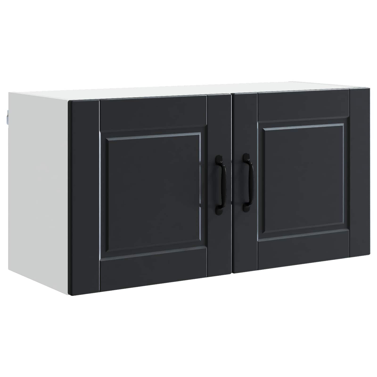 vidaXL Wall Cabinet PORTO Black 80 x 31 x 40 cm Engineered Wood 2