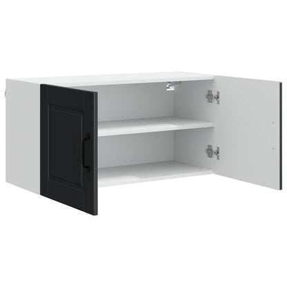 vidaXL Wall Cabinet PORTO Black 80 x 31 x 40 cm Engineered Wood 5