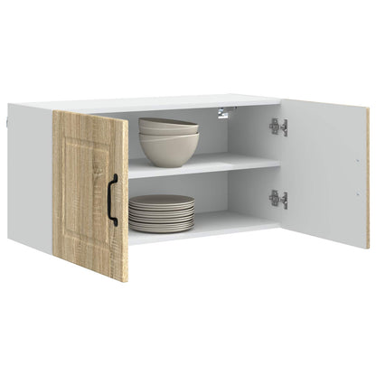 vidaXL Wall Cabinet PORTO Sonoma Oak 80 x 31 x 40 cm Engineered Wood 3