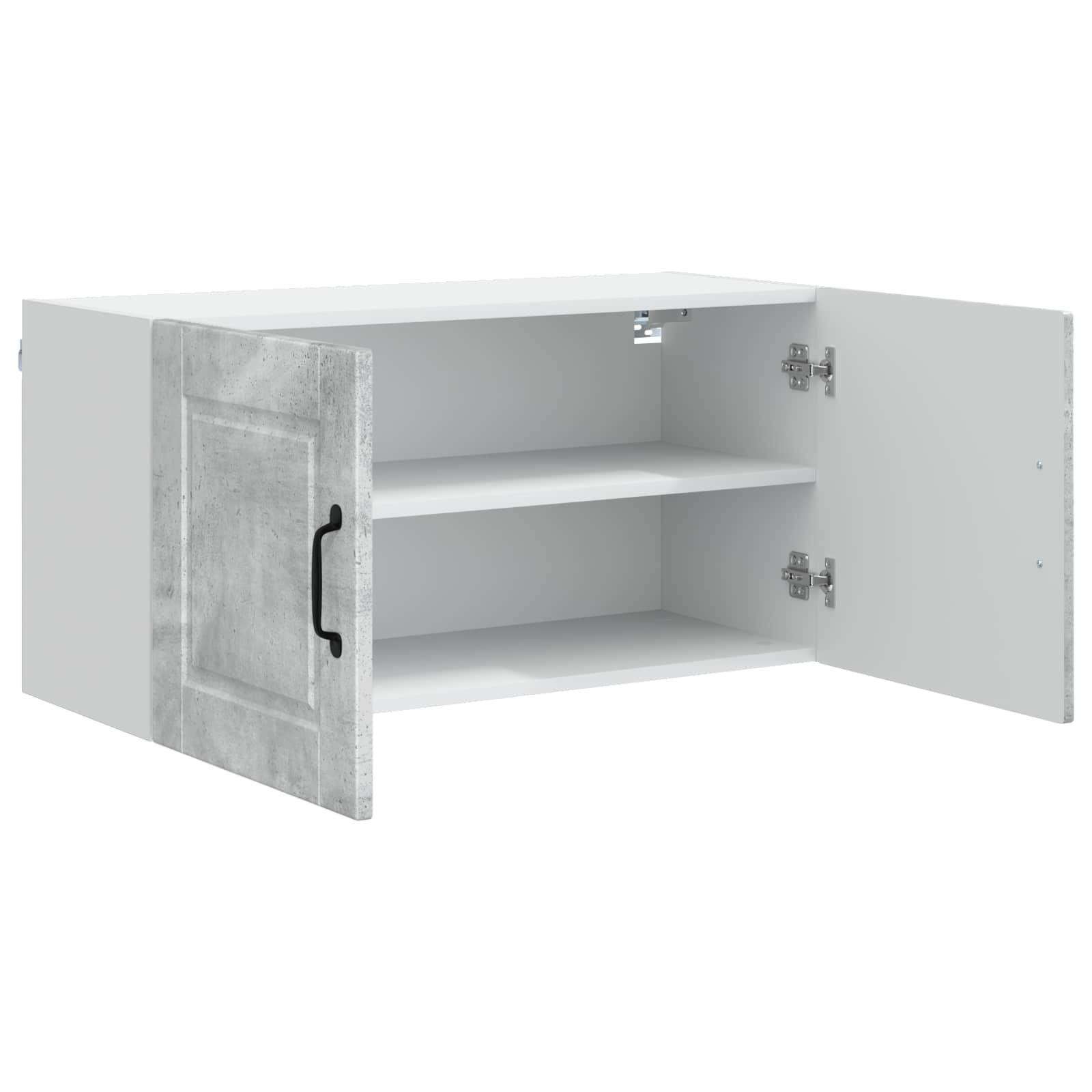 vidaXL Wall Cabinet PORTO Concrete Grey 80 x 31 x 40 cm 5