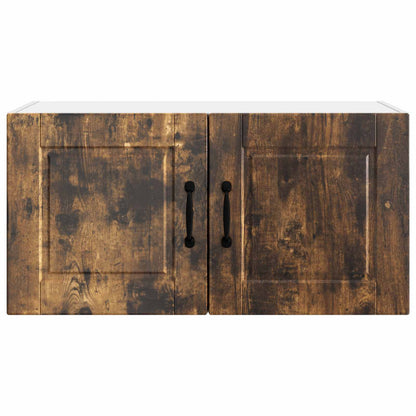 vidaXL Wall Cabinet PORTO Smoked Oak 80 x 31 x 40 cm Engineered Wood 6
