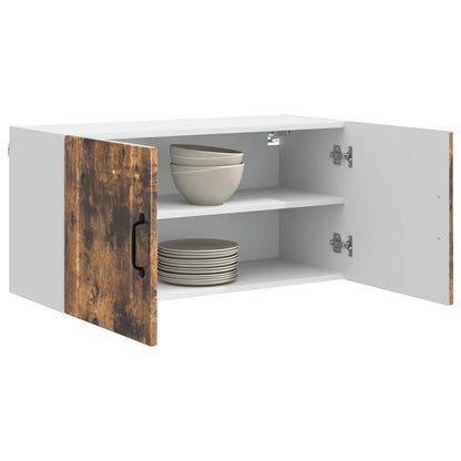 vidaXL Wall Cabinet PORTO Smoked Oak 80 x 31 x 40 cm Engineered Wood 3