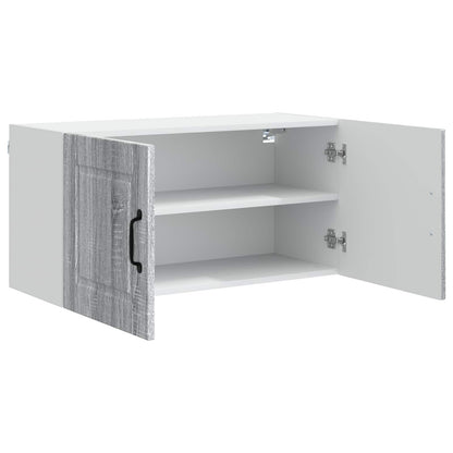 vidaXL Wall Cabinet PORTO Grey Sonoma 80 x 31 x 40 cm Engineered Wood 5