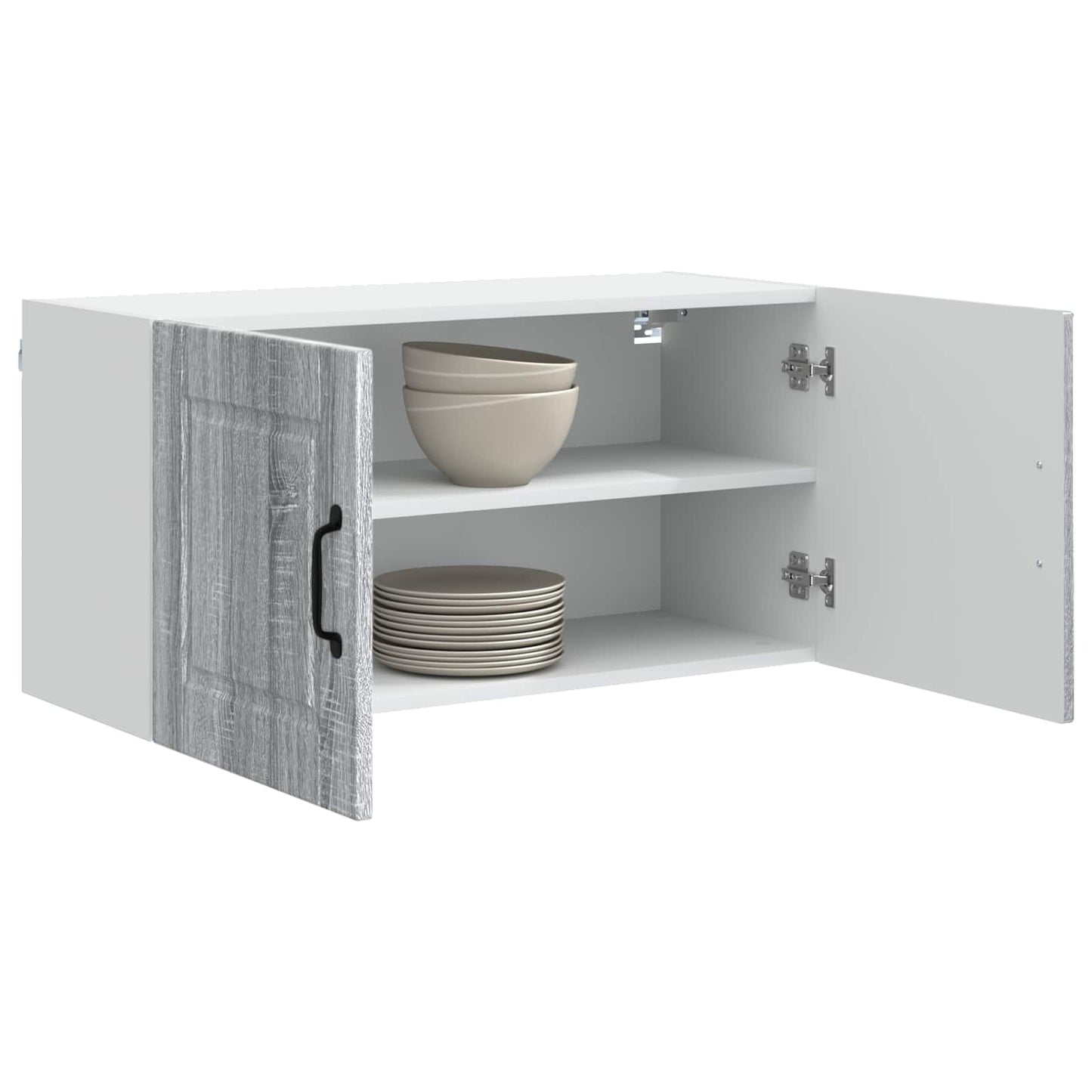 vidaXL Wall Cabinet PORTO Grey Sonoma 80 x 31 x 40 cm Engineered Wood 3