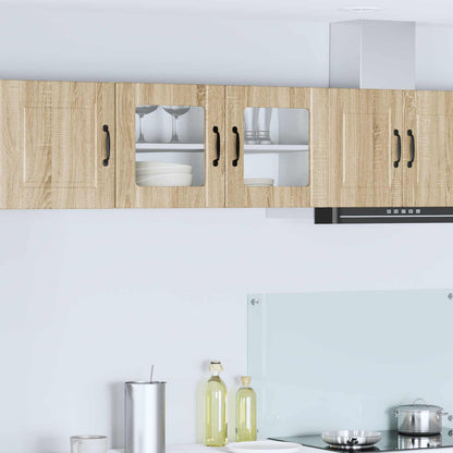 vidaXL Wall Glass Cabinet PORTO Sonoma Oak 80 x 31 x 40 cm 1