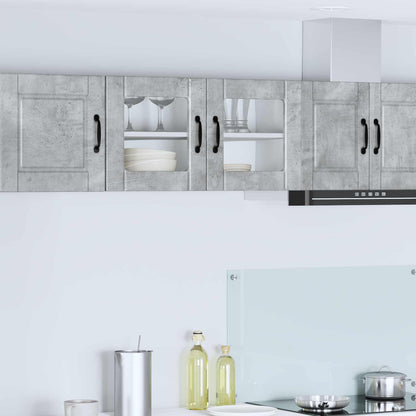 vidaXL Wall Glass Cabinet PORTO Concrete Grey 80 x 31 x 40 cm 1