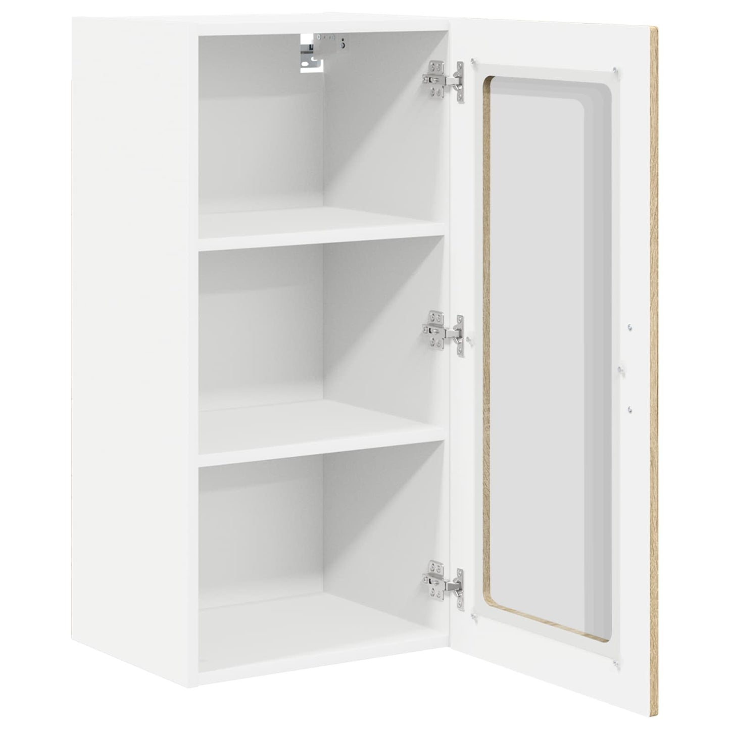 vidaXL Wall Glass Cabinet PORTO Sonoma Oak 40 x 31 x 80 cm 5