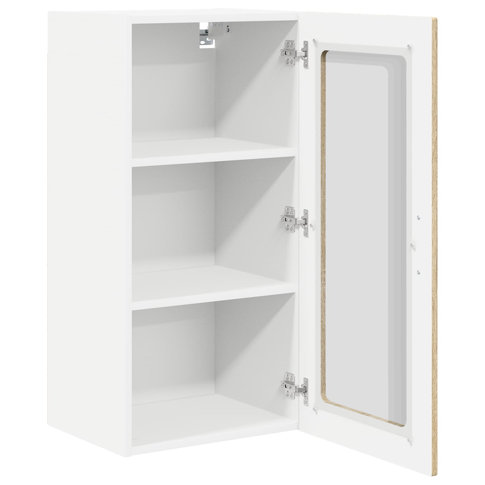 vidaXL Wall Glass Cabinet PORTO Sonoma Oak 40 x 31 x 80 cm 5