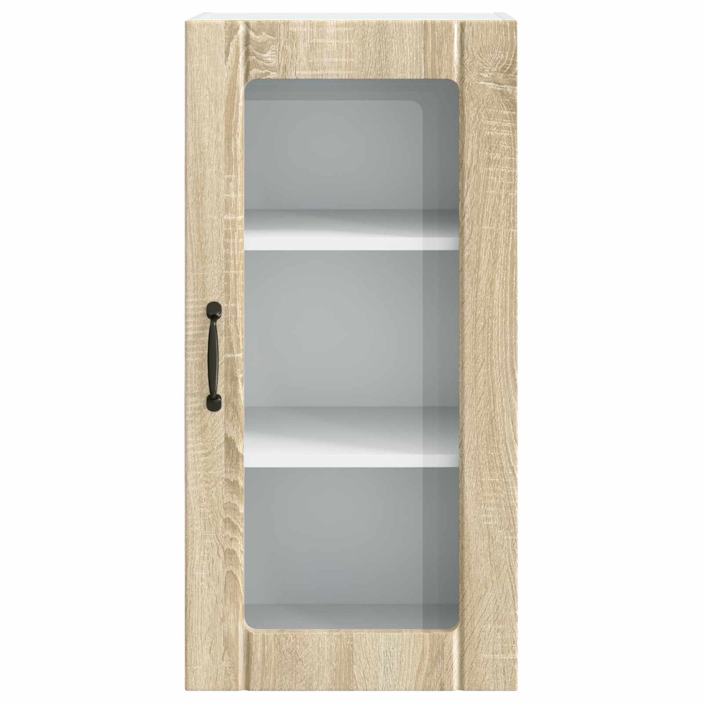 vidaXL Wall Glass Cabinet PORTO Sonoma Oak 40 x 31 x 80 cm 6