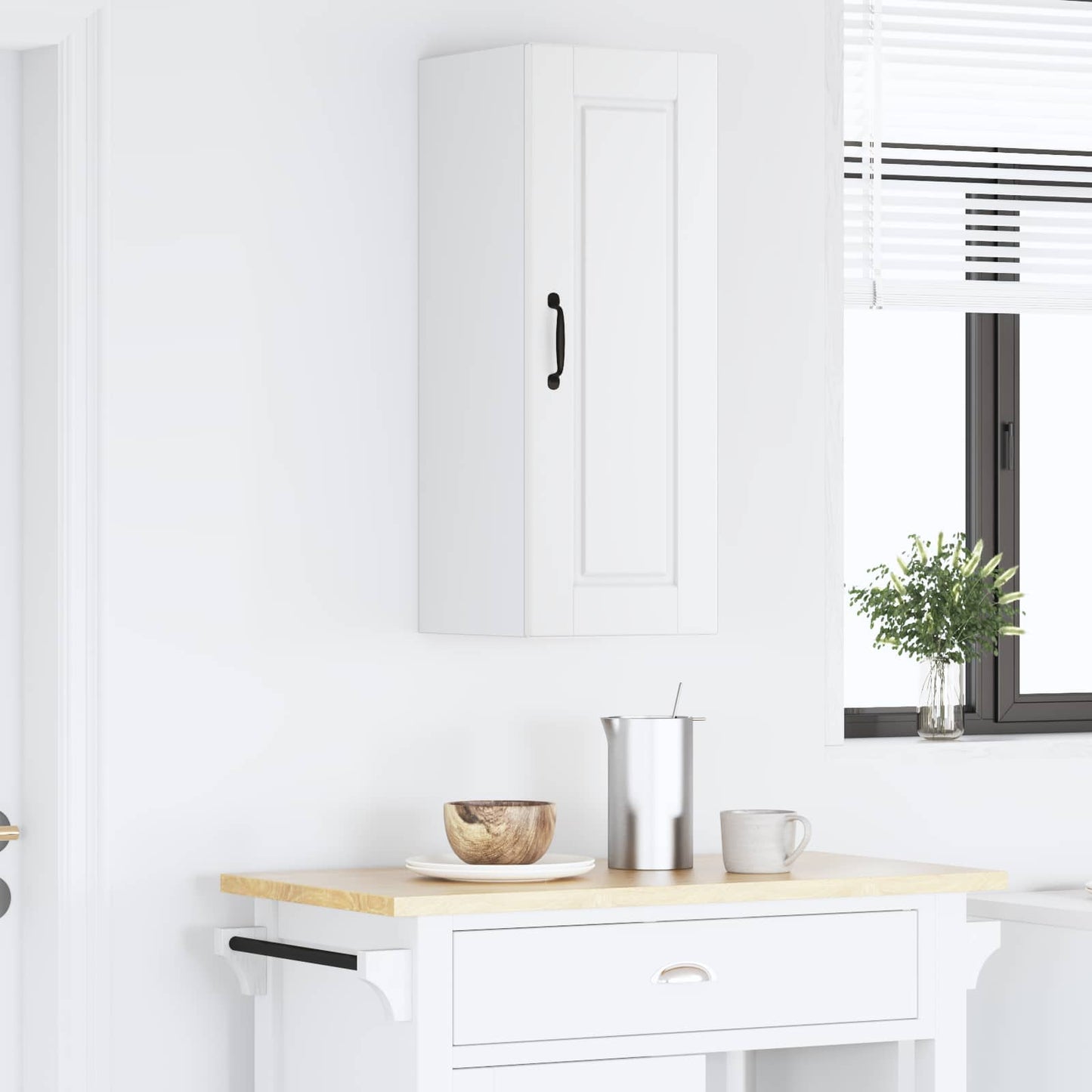 vidaXL Wall Cabinet PORTO White 30 x 31 x 80 cm Engineered Wood 4