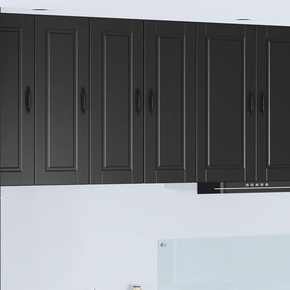 vidaXL Wall Cabinet PORTO Black 30 x 31 x 80 cm Engineered Wood 1