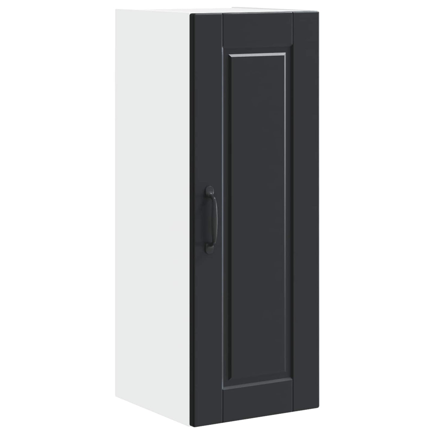 vidaXL Wall Cabinet PORTO Black 30 x 31 x 80 cm Engineered Wood 2