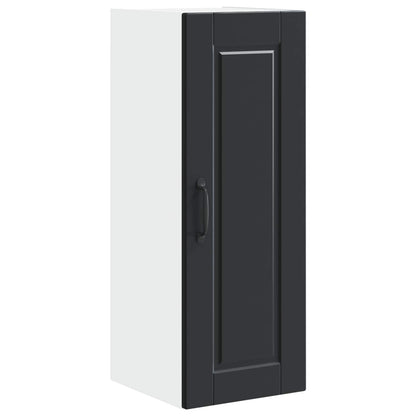 vidaXL Wall Cabinet PORTO Black 30 x 31 x 80 cm Engineered Wood 2