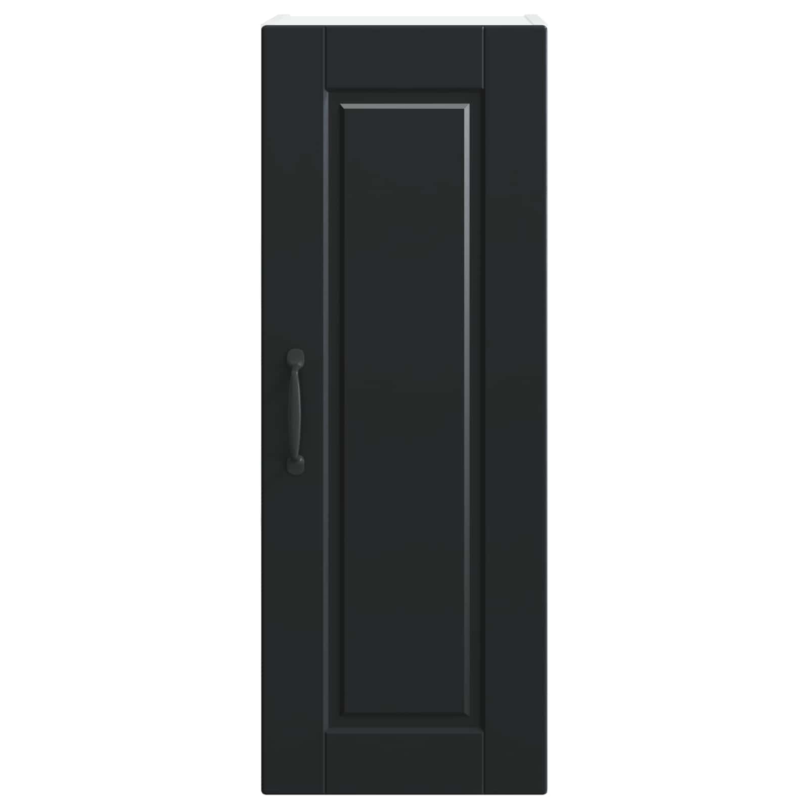 vidaXL Wall Cabinet PORTO Black 30 x 31 x 80 cm Engineered Wood 6