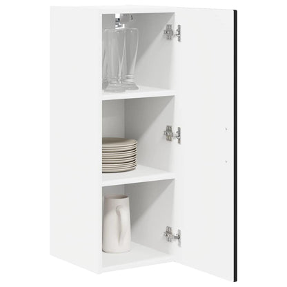 vidaXL Wall Cabinet PORTO Black 30 x 31 x 80 cm Engineered Wood 3