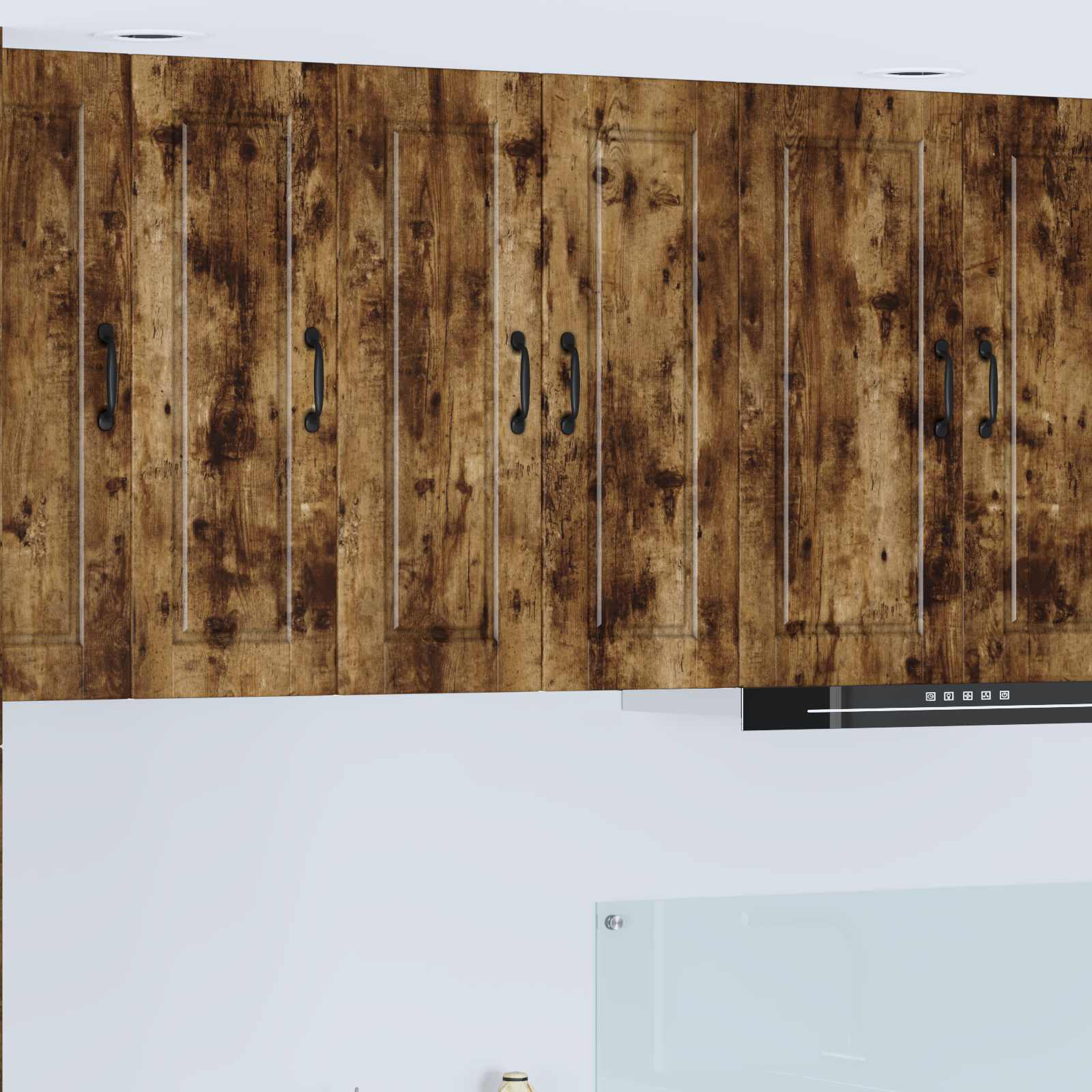 vidaXL Wall Cabinet PORTO Smoked Oak 30 x 31 x 80 cm Engineered Wood 1